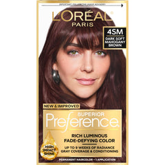 L'Oreal Paris Superior Preference 4SM bottle for fade-defying dark mahogany color