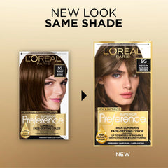 L'Oreal Paris Superior Preference 5G developer crème beside color gel for even coating.