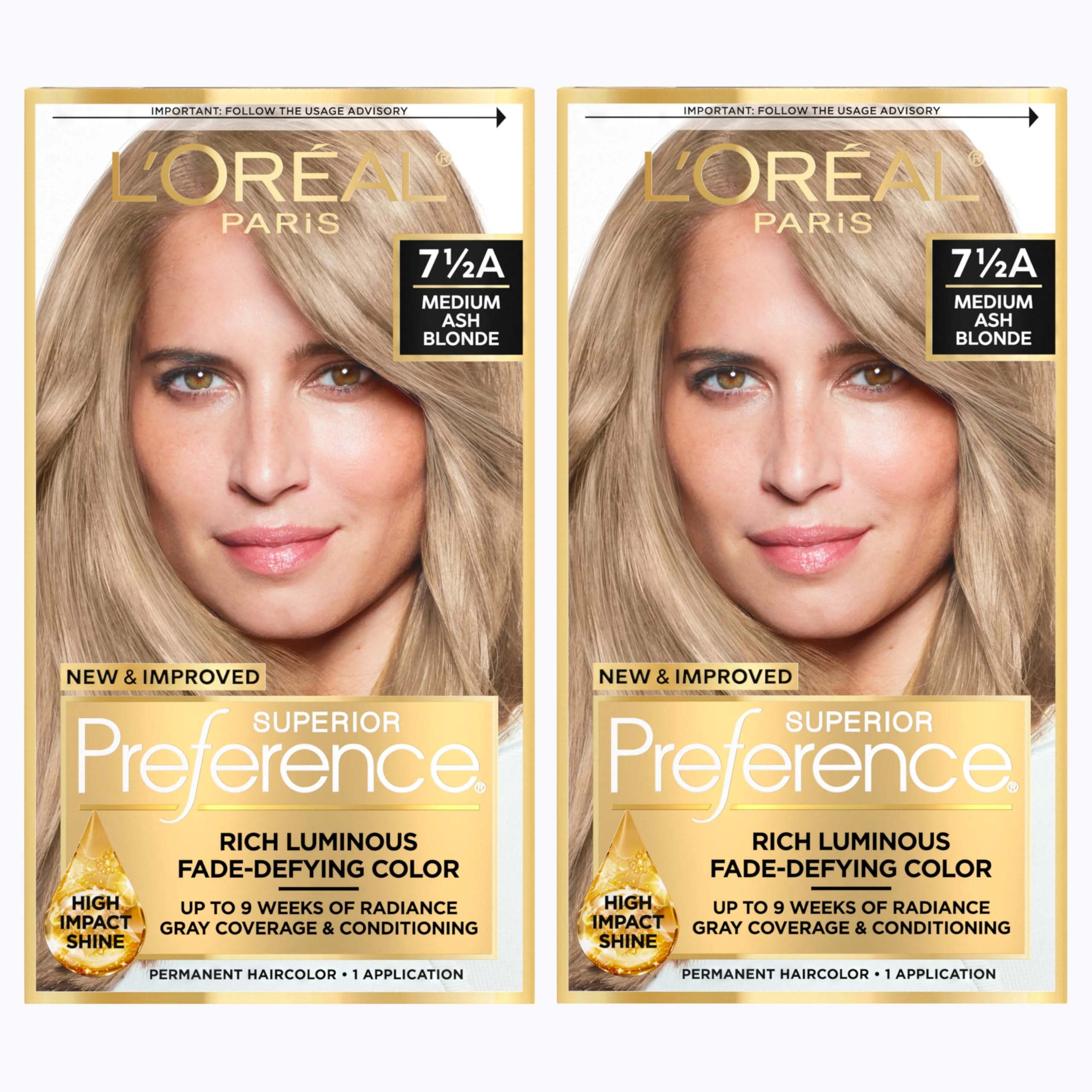 L'Oreal Paris Superior Preference color gel bottle for precise, luminous color application.