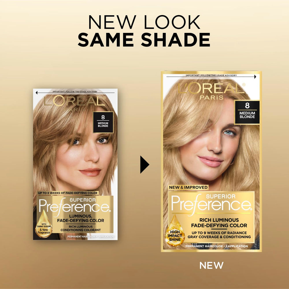 L'Oreal Paris Superior Preference gives glossy, luminous hair after color