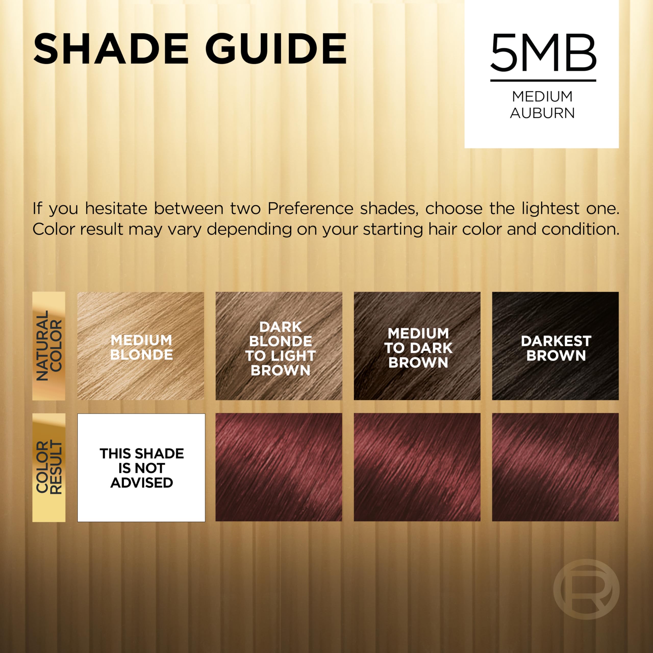 L'Oreal Paris Superior Preference hair after-color shine on styled hair.