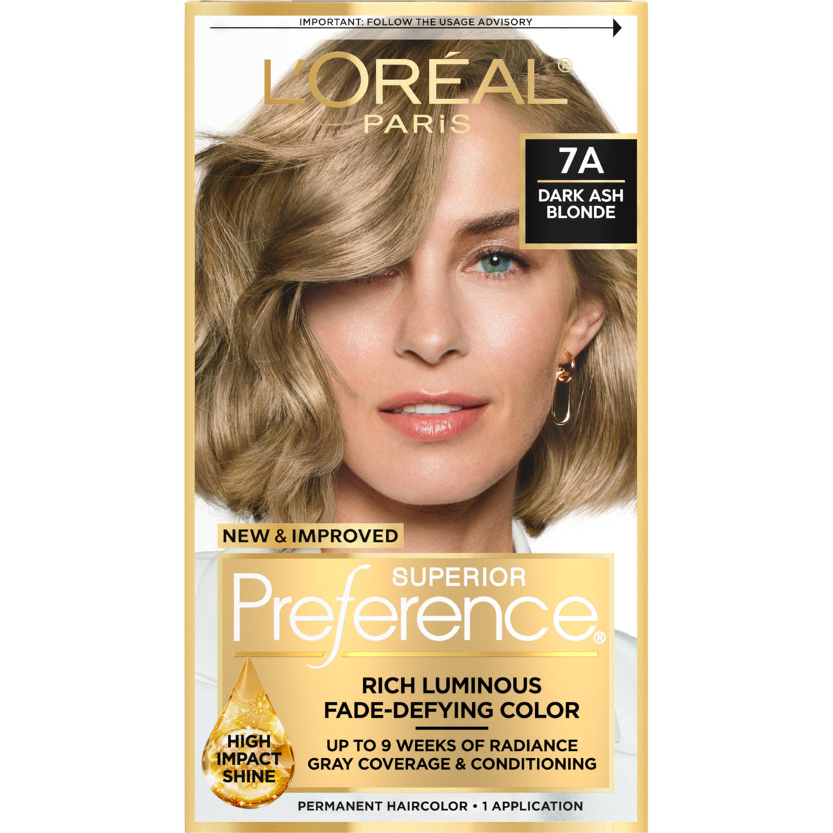 L'Oreal Paris Superior Preference luminous bottle showing vibrant, fade-defying color.