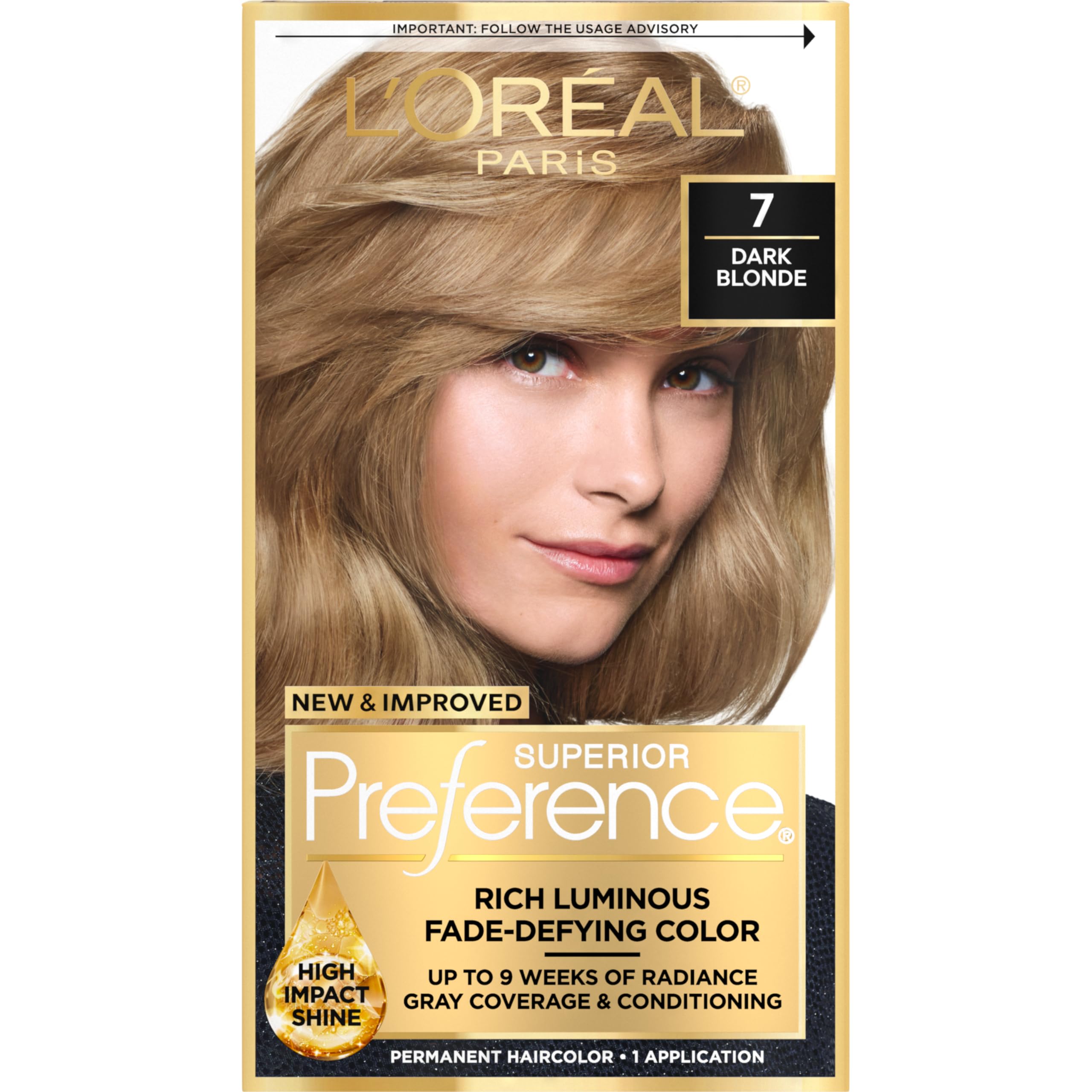 L'Oreal Paris Superior Preference luminous color gel shown for fade-defying radiance