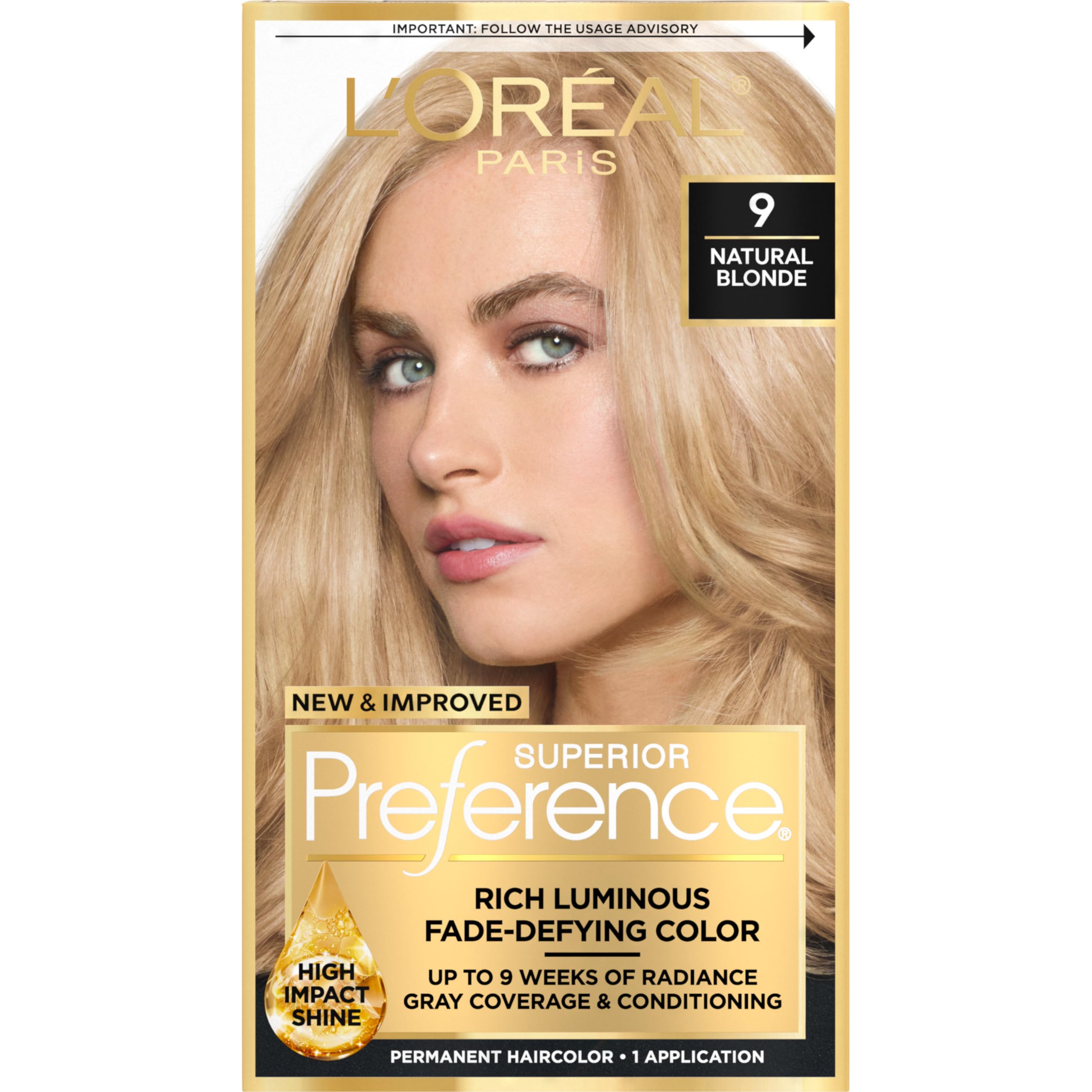 L'Oreal Paris Superior Preference no-drip formula for precise application.
