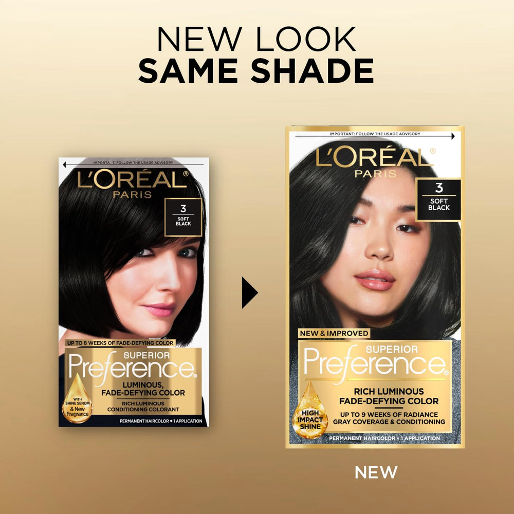 L’Oréal Paris Superior Preference Shine Protect Conditioner preserves first-day vibrancy.