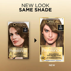 L'Oreal Paris Superior Preference Shine Protect conditioner with UV protection for radiant color.