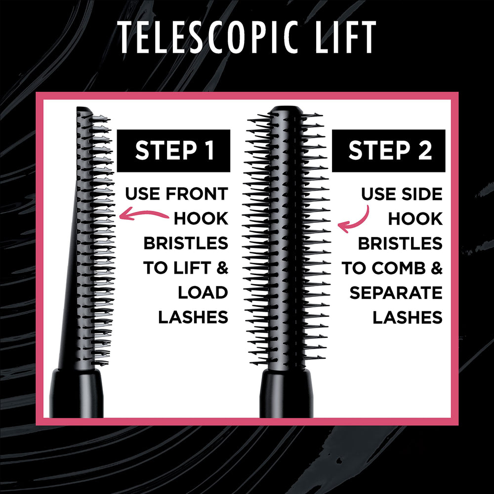 L’Oréal Paris Telescopic Lift Mascara tres tonos lavables y uno resistente al agua para looks.