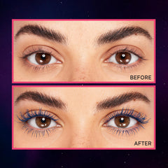 Stellar Blue washable mascara shade adds color without commitment.