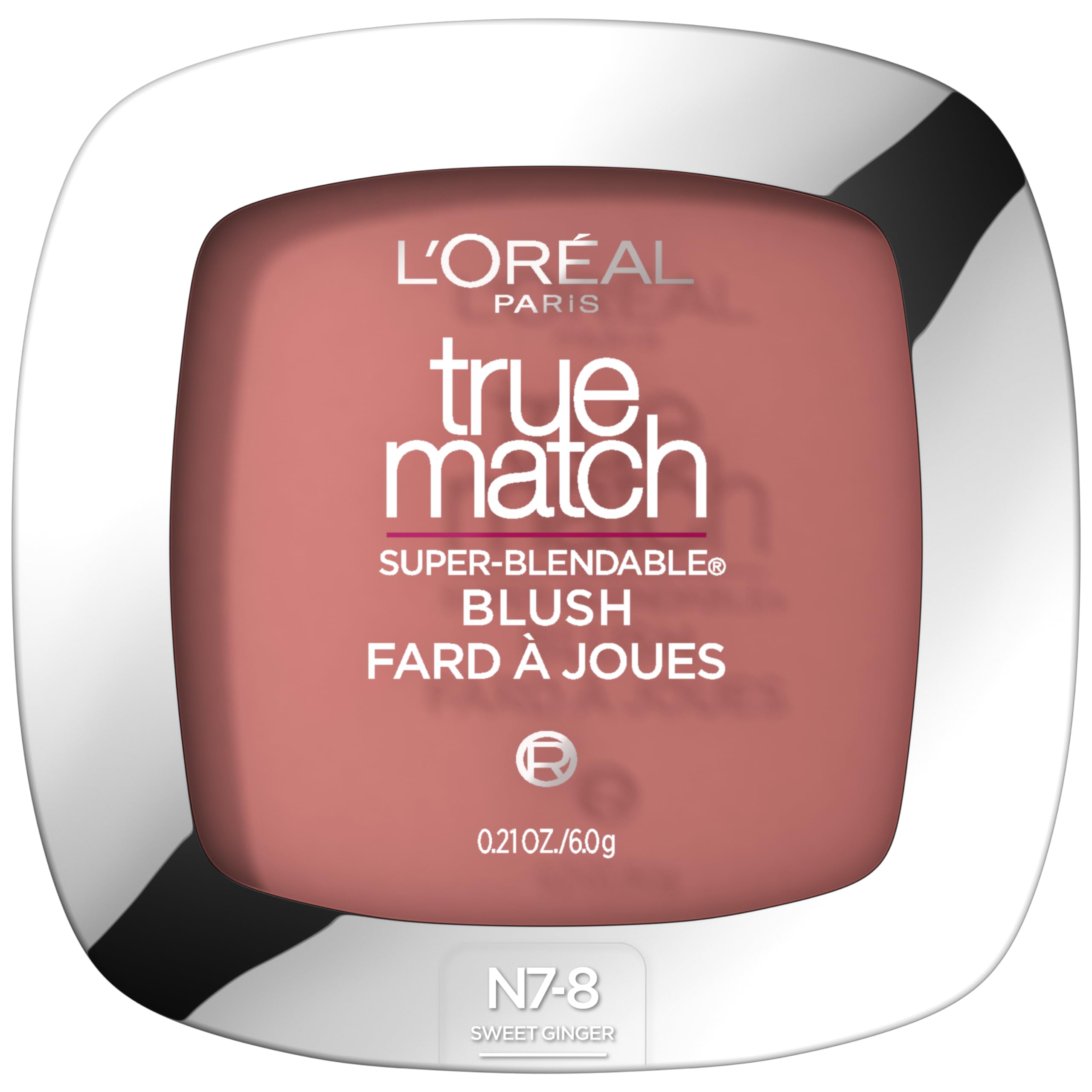 L'Oréal Paris True Match rubor en polvo en tono Dulce Jengibre con espejo para retoques.