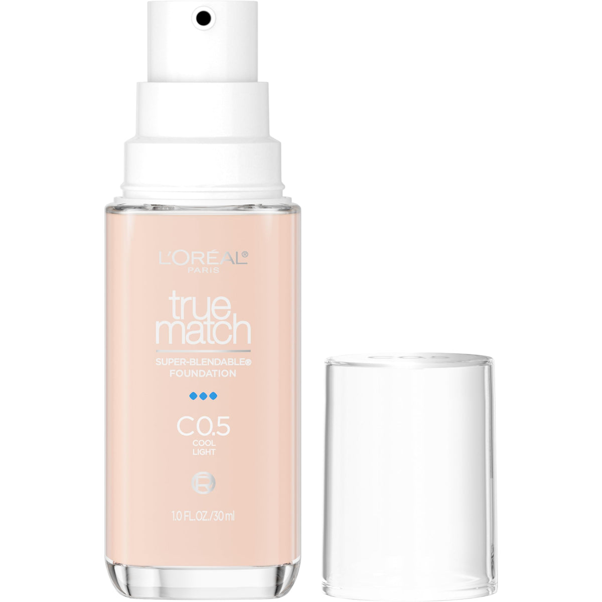 L'Oreal Paris True Match fondo líquido con dispensador para acabado natural