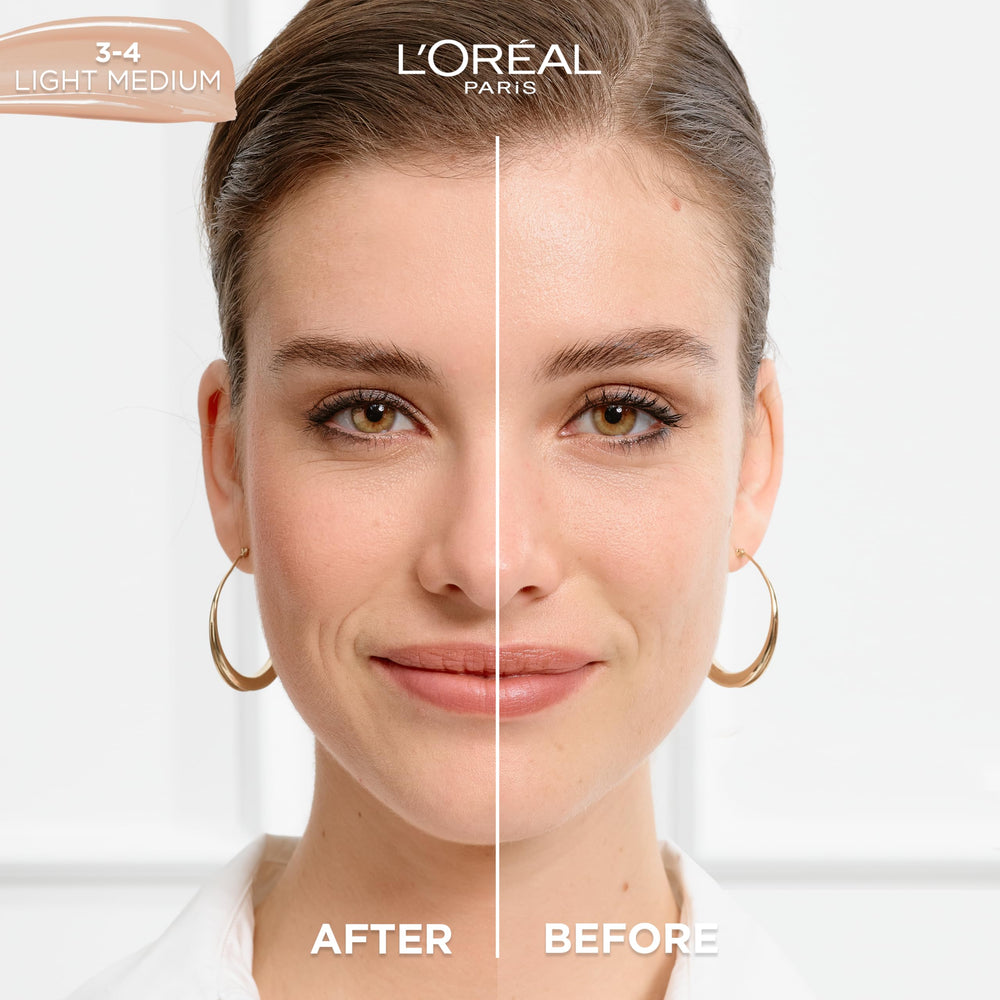 L'Oreal Paris True Match Nude Hyaluronic Serum, aplicación suave para tono uniforme.