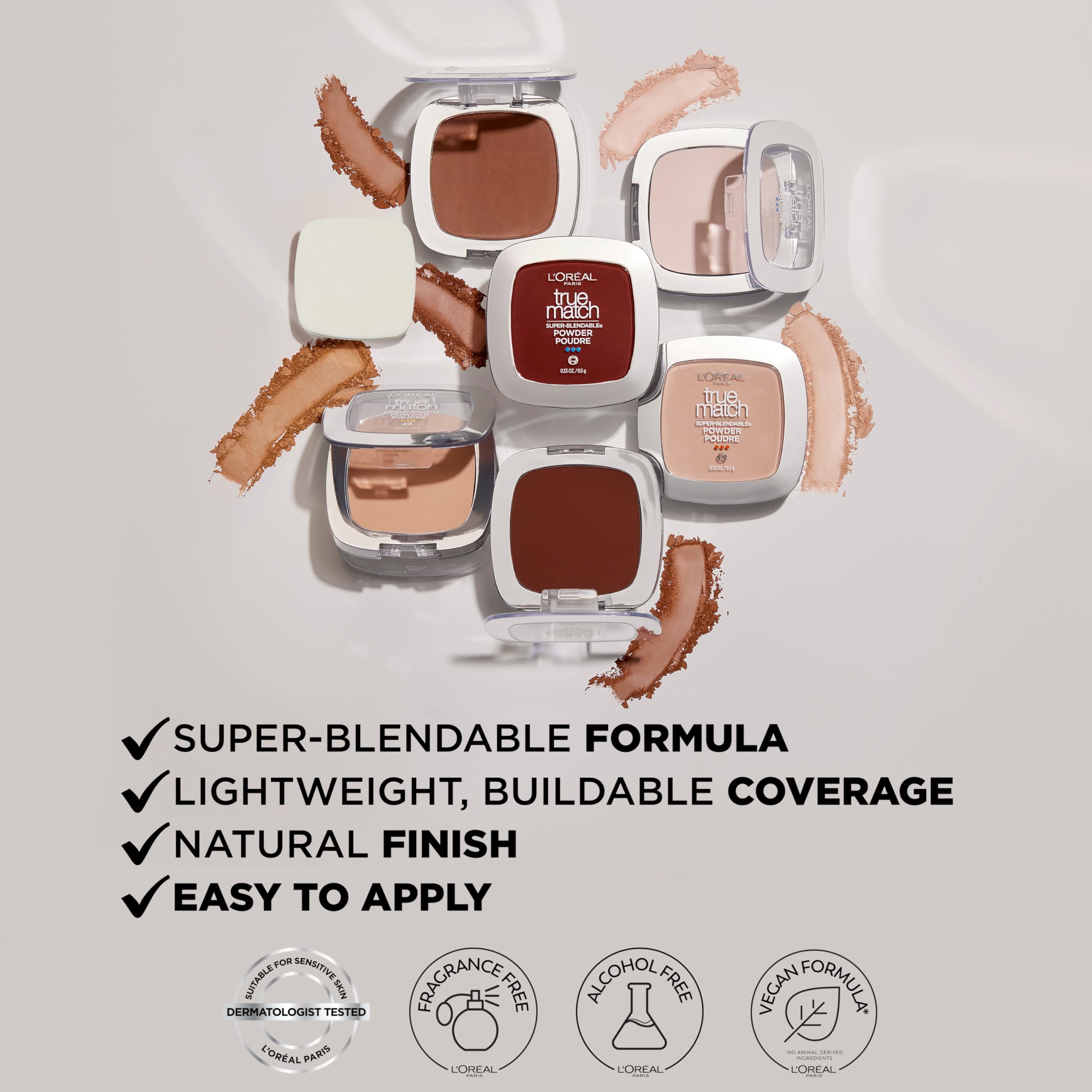 Polvo de L’Oréal Paris con aplicador incluido para aplicar de forma uniforme