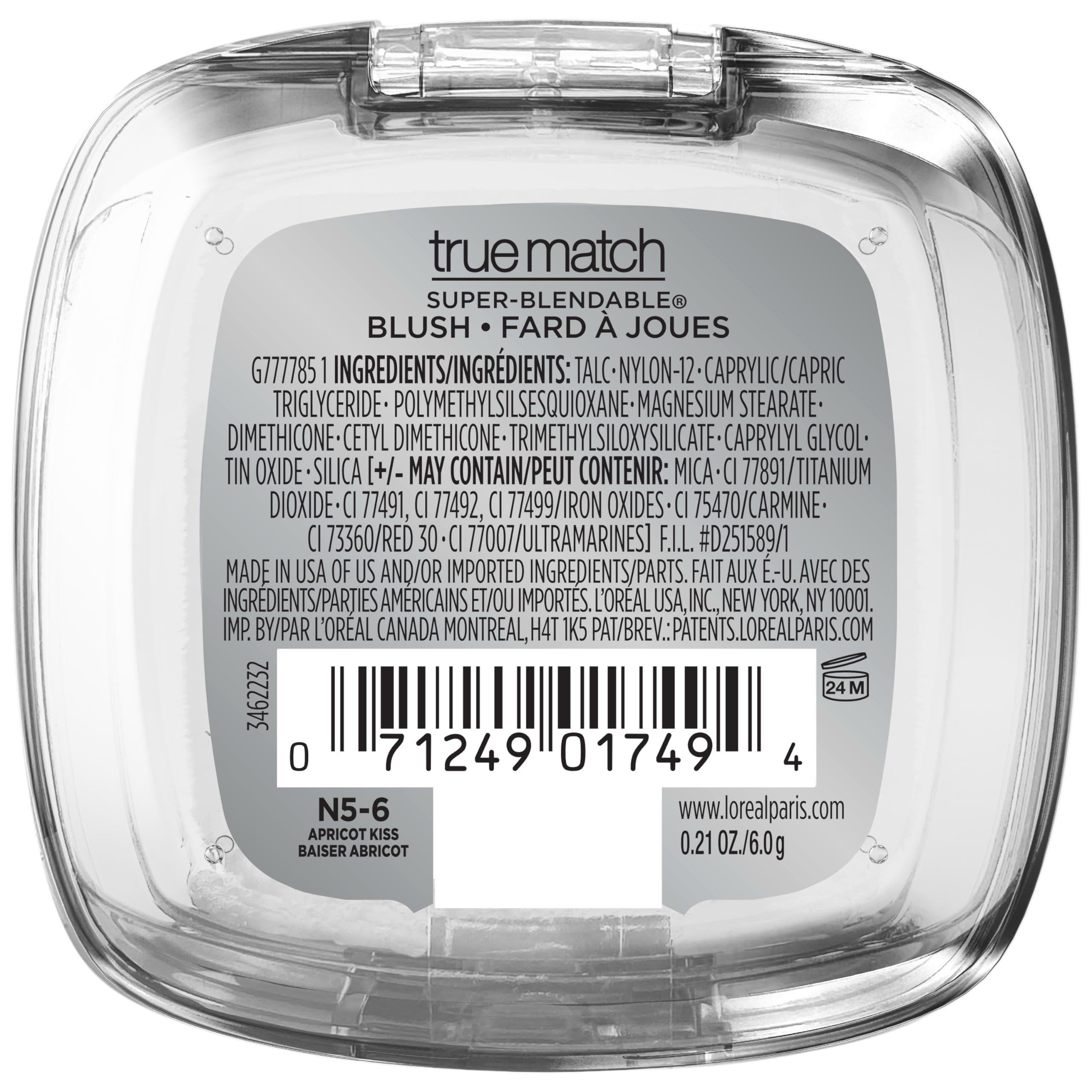 L'Oreal Paris True Match Polvo Colorete Apricot Kiss acabado natural que realza rasgos.