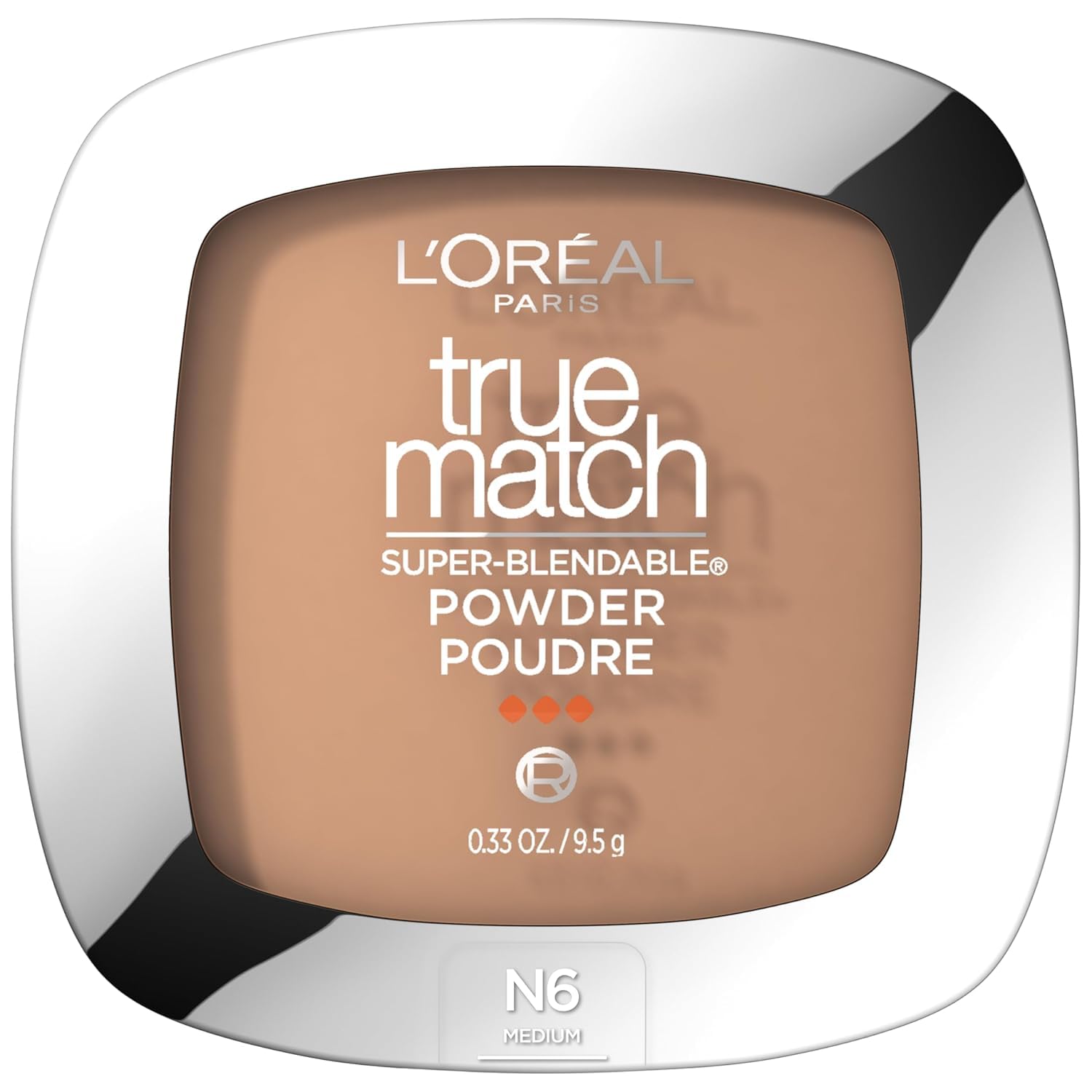 L'Oréal Paris True Match Powder compact delivers a natural finish with a seamless blend.