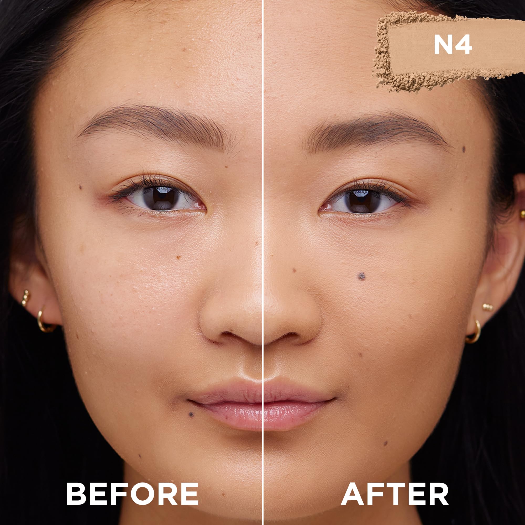 L'Oreal Paris True Match powder with a built-in mirror for quick touch-ups.