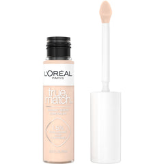 L’Oréal Paris True Match Radiant Serum Concealer con aplicador plano ofrece cobertura precisa.