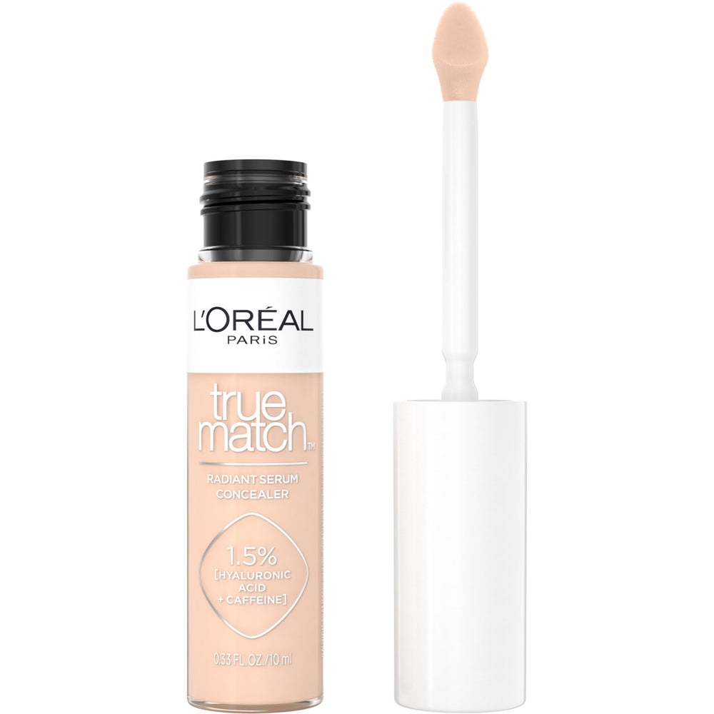 L'Oréal Paris True Match Radiant Serum Concealer con aplicador plano para cobertura rápida