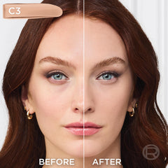 Textura líquida de True Match con acabado natural sobre la piel.