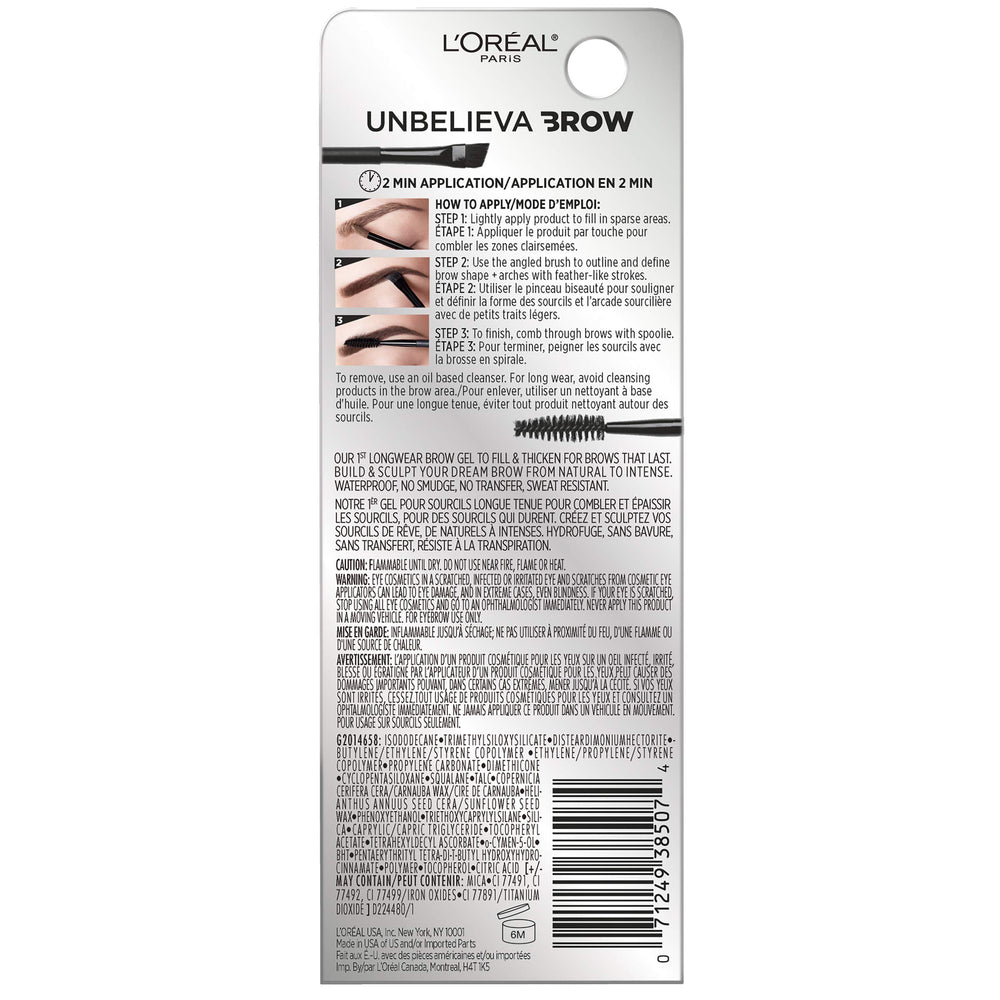 L'Oreal Paris Unbelieva-Brow efecto natural en las cejas.