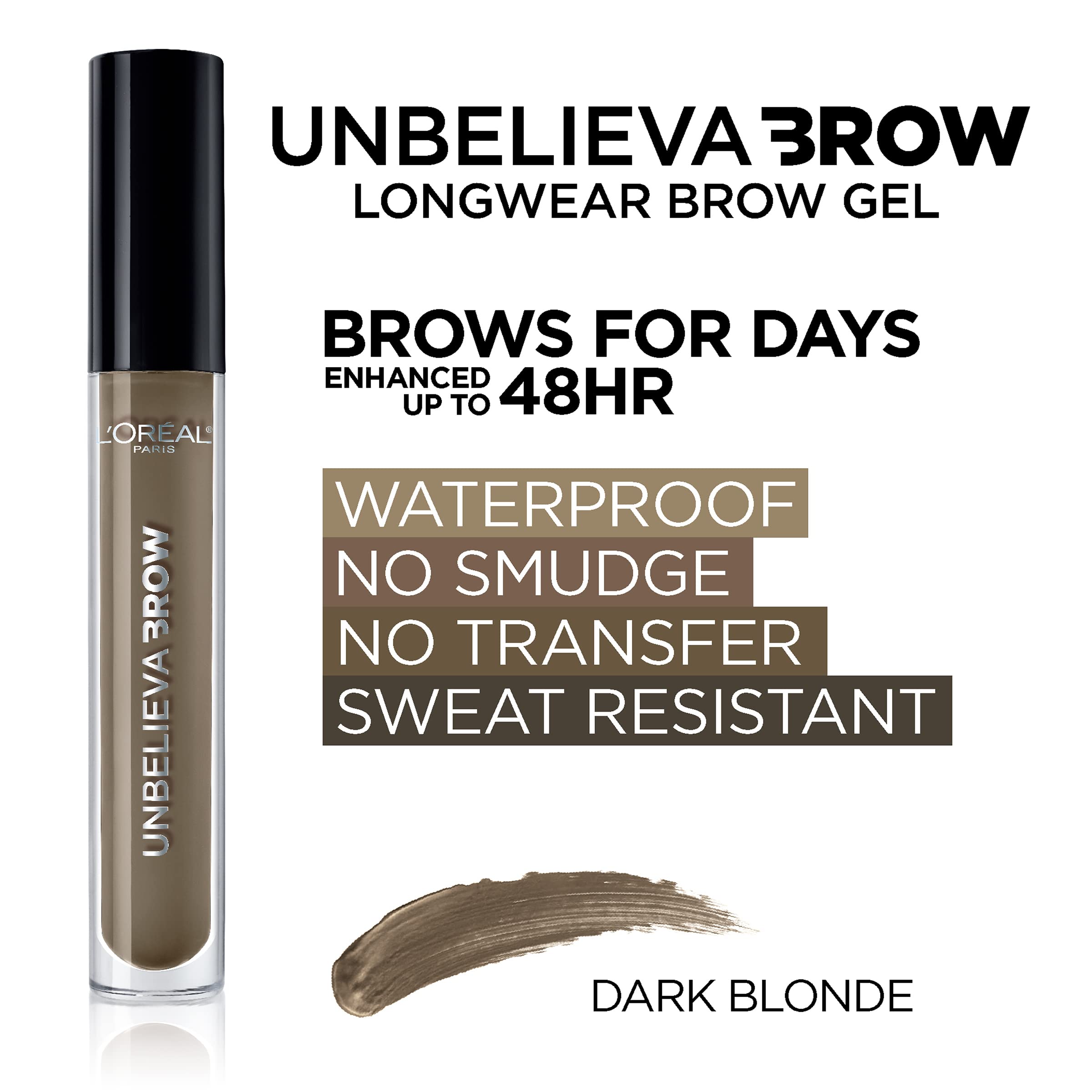 L'Oreal Paris Unbelieva-Brow Gel tinta-duradera para cejas.