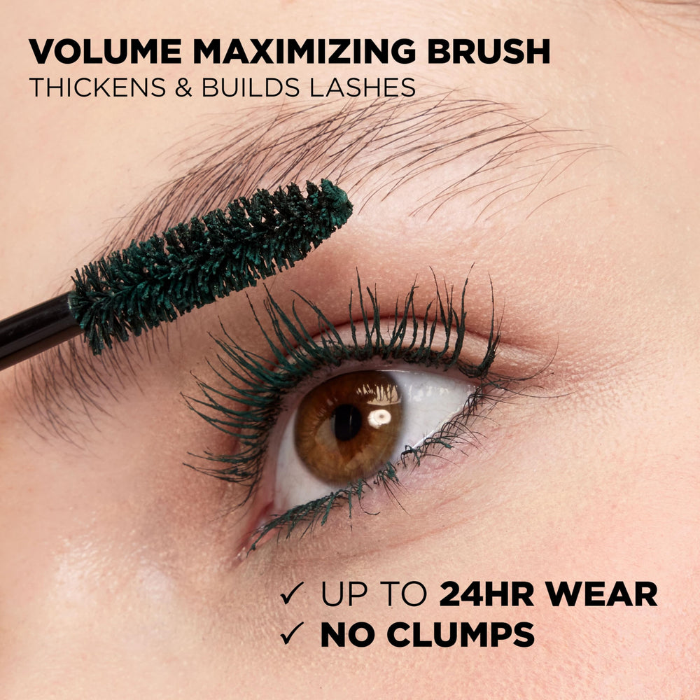 Máscara L’Oréal Paris Voluminous Original, apta para ojos sensibles y lentes de contacto.