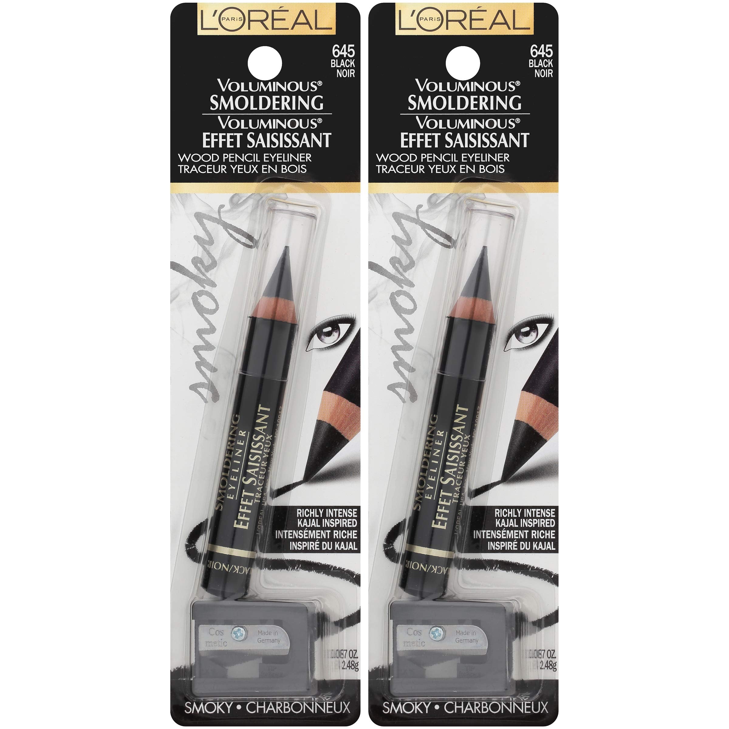 L'Oréal Paris Voluminous Smoldering Eyeliner deslizamiento suave para trazos uniformes.