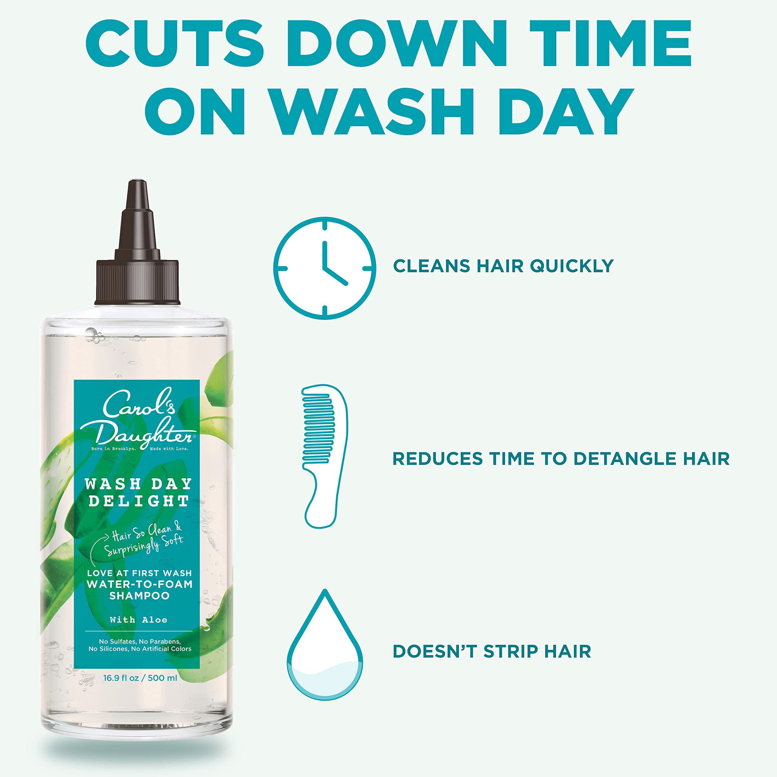 Sin sulfatos en L’Oréal Paris Wash Day Delight para cabello flexible