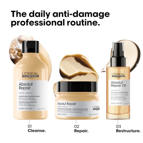 L’Oréal Professionnel Paris Absolut Repair close-up shows natural shine.