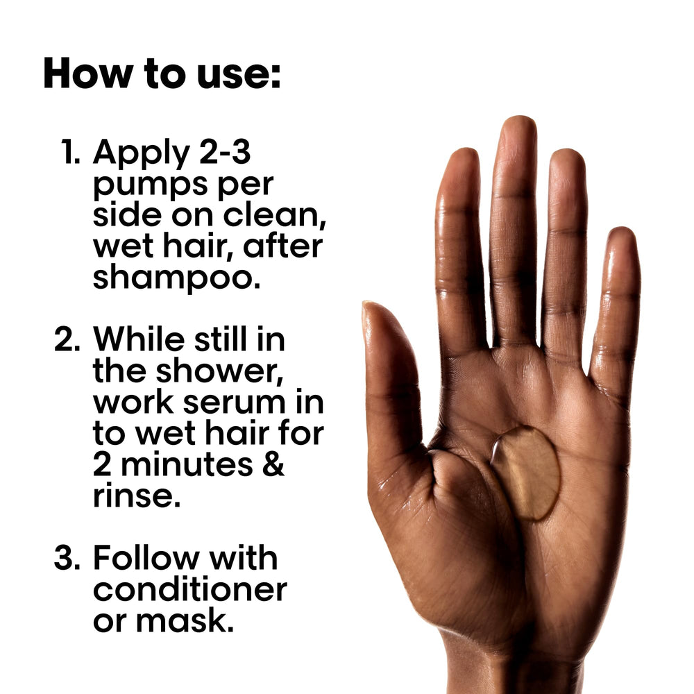 L'Oréal Professionnel Paris Absolut Repair bottle with shampoo and leave-in system shown.