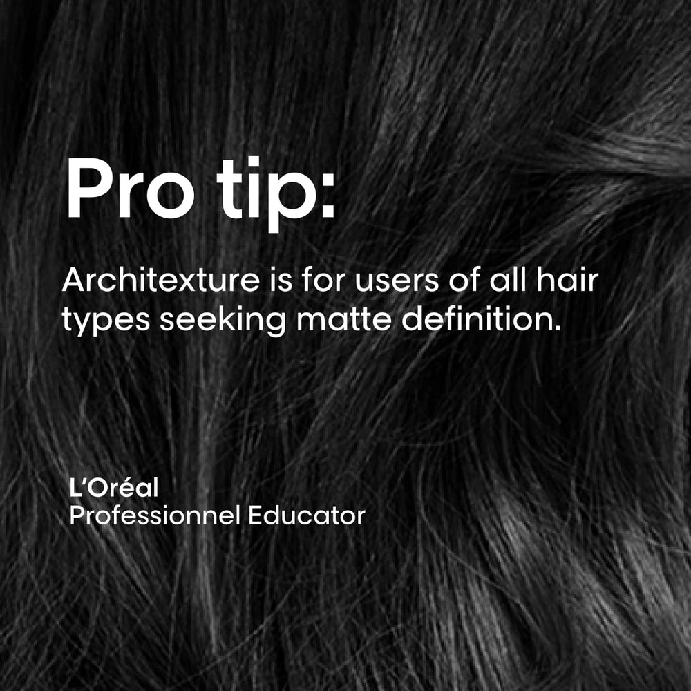 Architexture used during blow-dry service for defined texture.