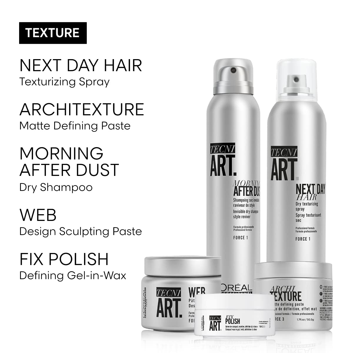 L’Oréal Professionnel Paris Architexture results show textured, matte definition.