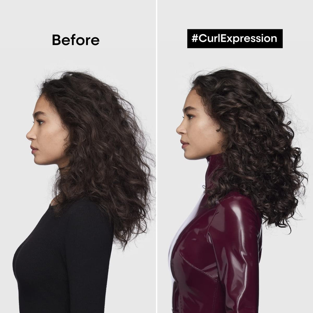 L’Oréal Professionnel Paris Curl Expression 10-in-1 Mousse foam texture invites smooth, frizz-free styling.