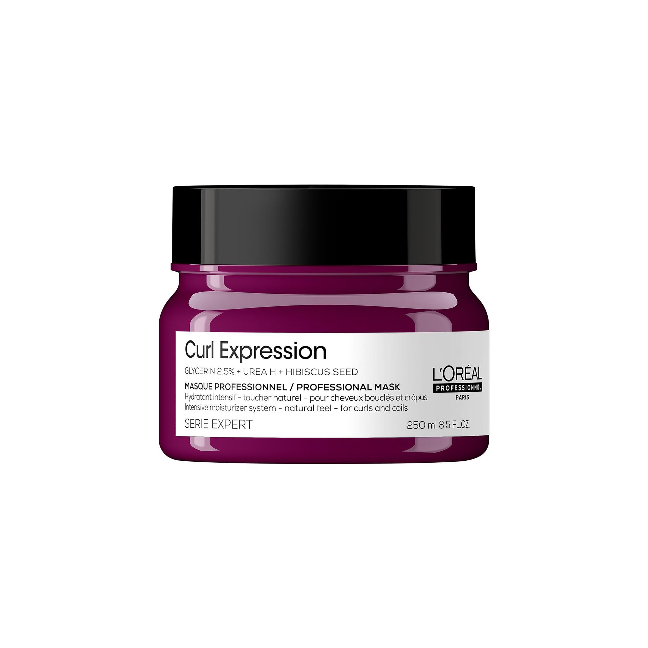 L’Oréal Professionnel Paris Curl Expression Mask bottle delivering hydration for curls.