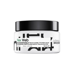 L’Oréal Professionnel Paris Flex Web Texture Paste jar with strong hold and flexible styling.