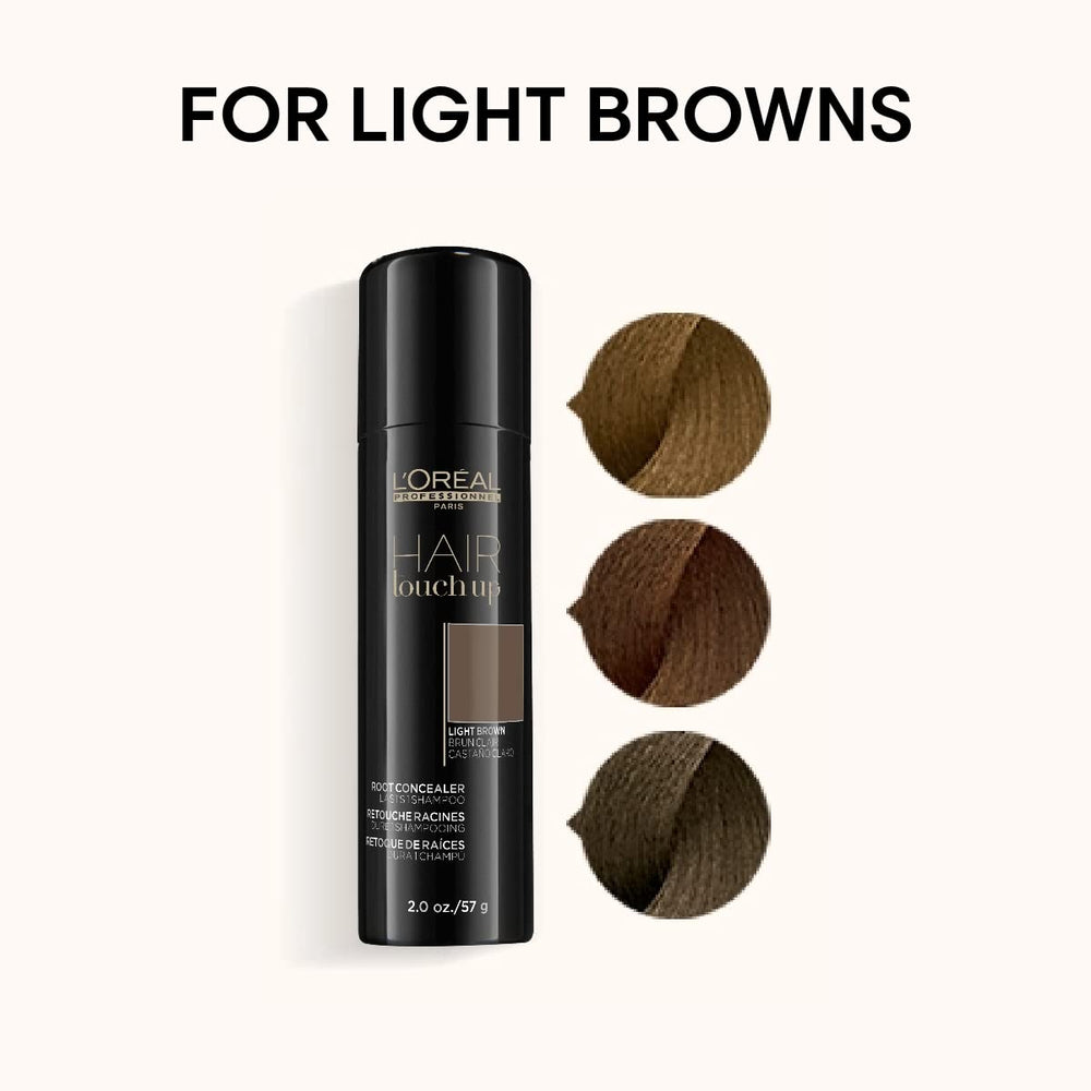 L’Oréal Professionnel Paris Hair Touch Up spray nozzle in action concealing greys