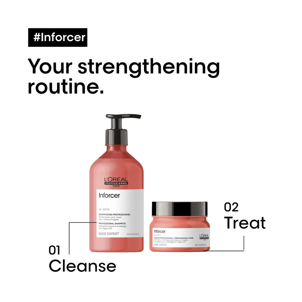 Inforcer shampoo held in hand for everyday application and control