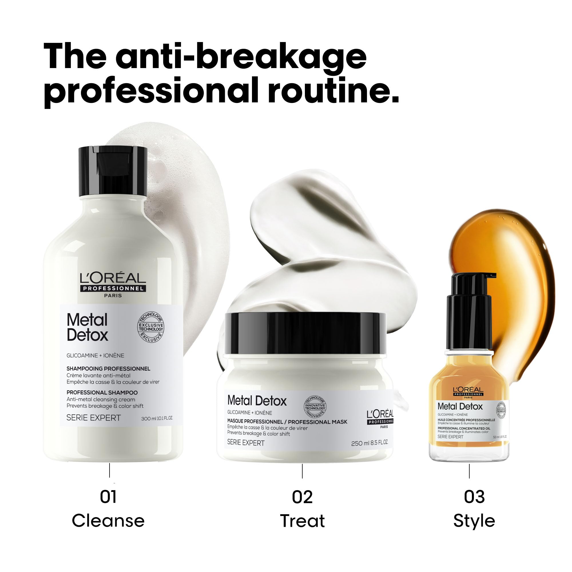 L’Oréal Metal Detox Hair Mask tube provides nourished color-safe results