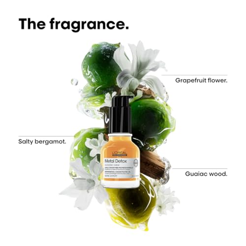 L’Oréal Metal Detox Leave-In Oil on wet hair before styling provides heat protection