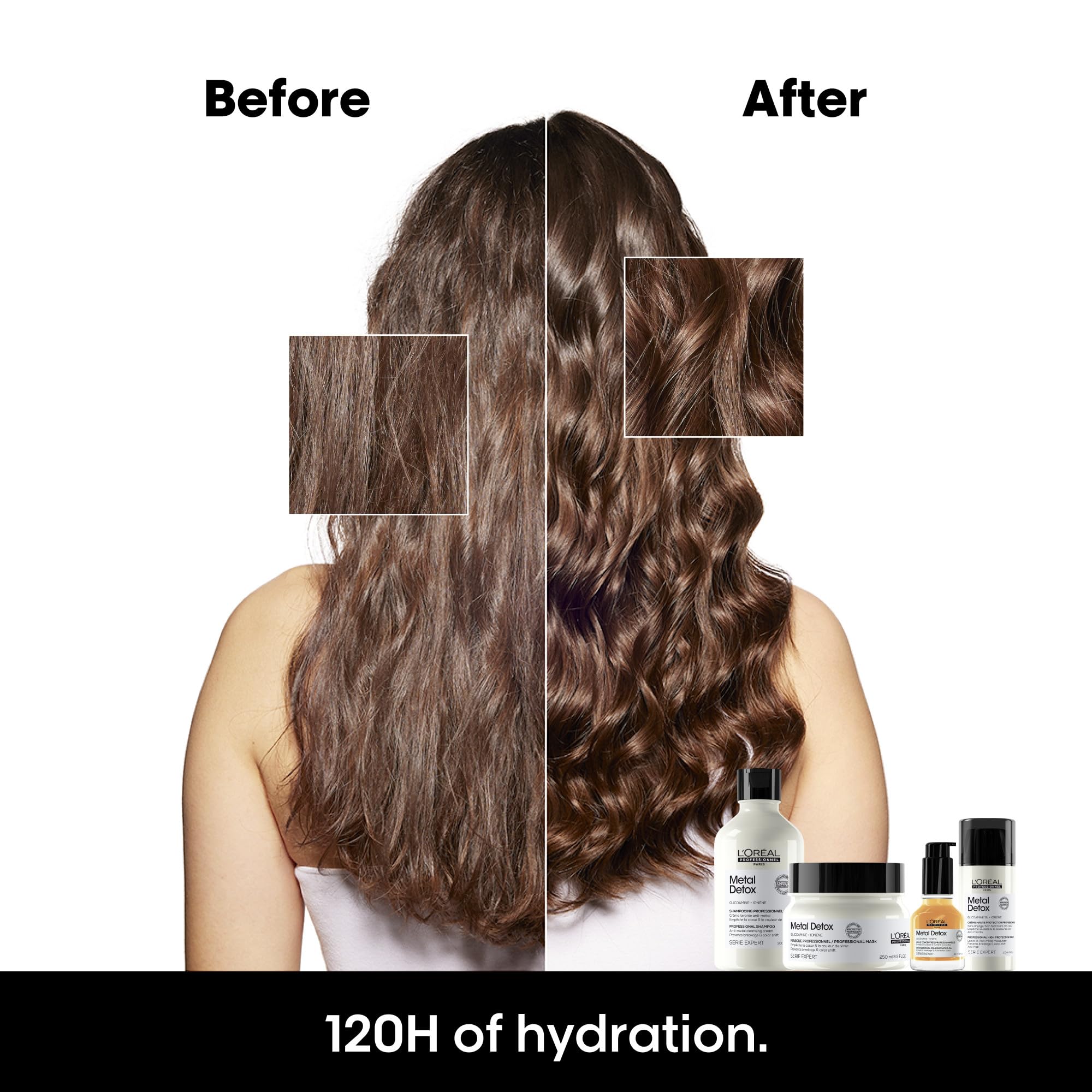 L’Oréal Professionnel Paris Metal Detox detangling action after wash for smooth hair