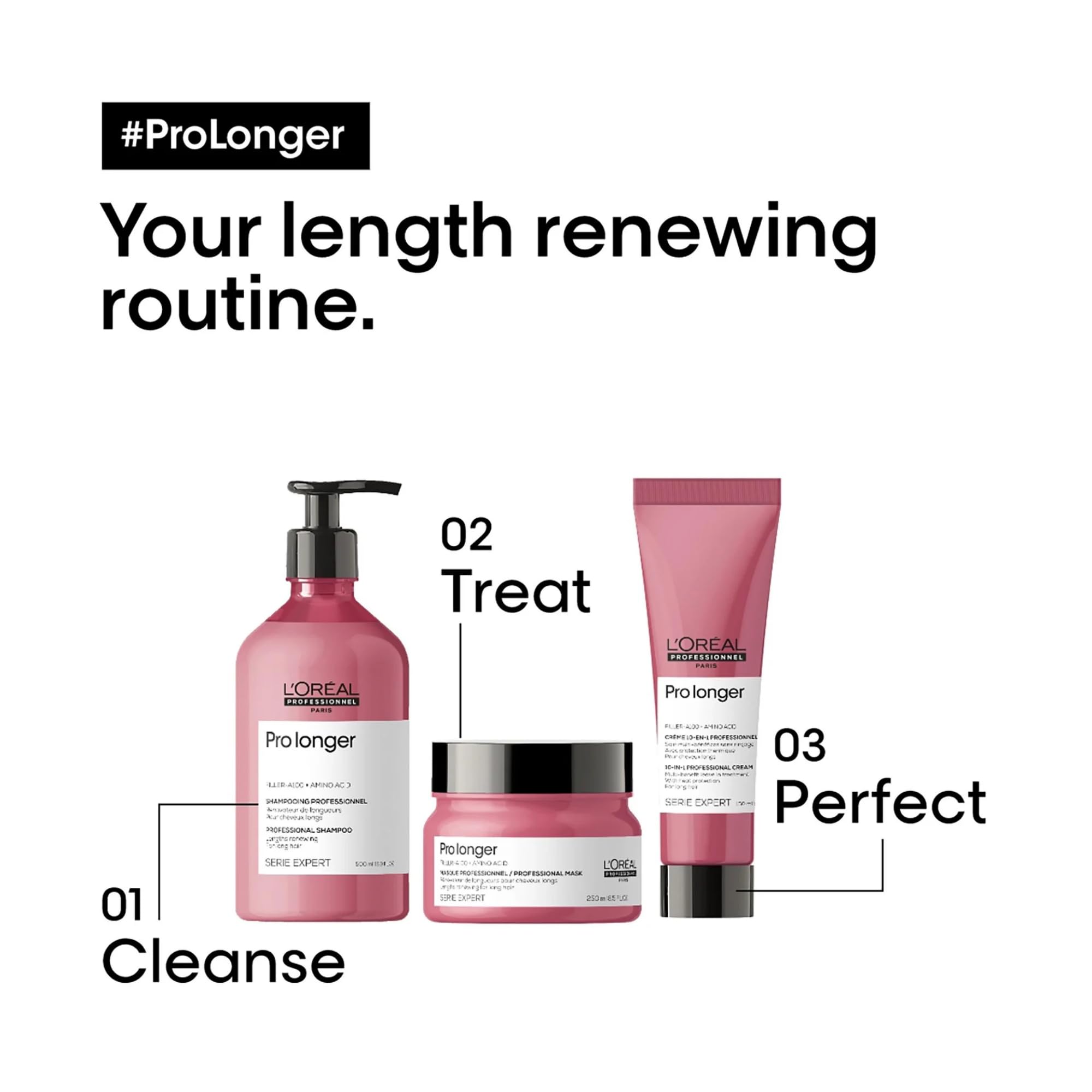L’Oréal Professionnel Paris Pro Longer heat protectant cream in use for quick styling without rinsing.