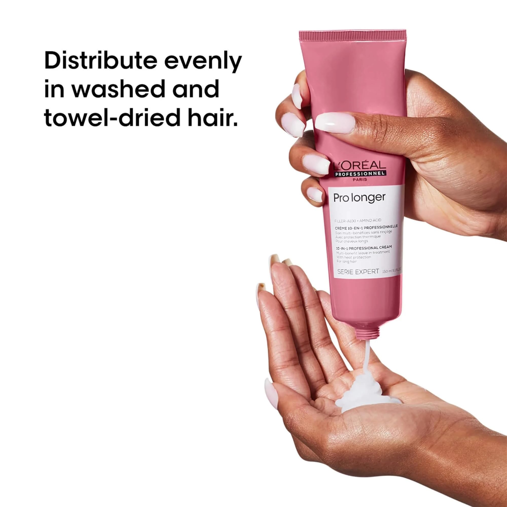 L’Oréal Professionnel Paris Pro Longer cream enhances thickness and shine after use.