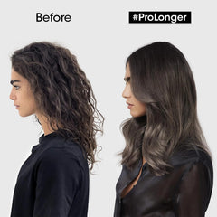 L’Oréal Professionnel Paris Pro Longer cream on thinning ends helps fill and smooth.