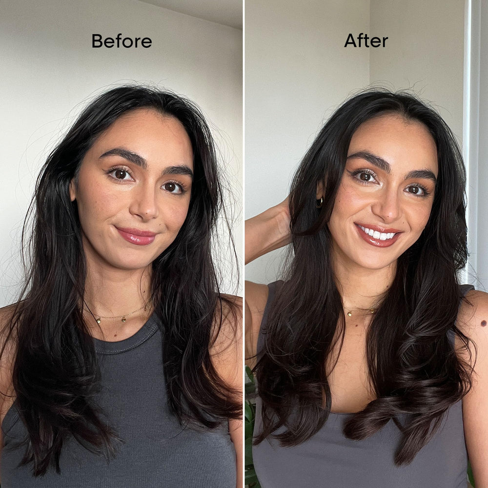 Hair after wash looks shinier and fuller with Pro Longer