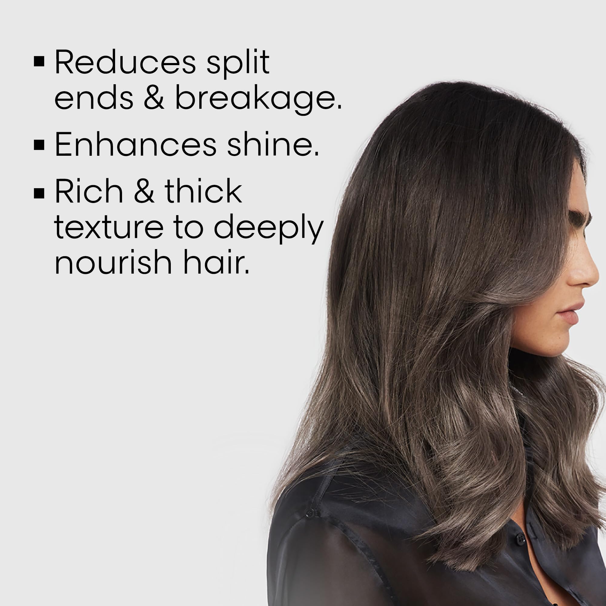 Closeup of Pro Longer label with Filler A-100 technology for thicker hair