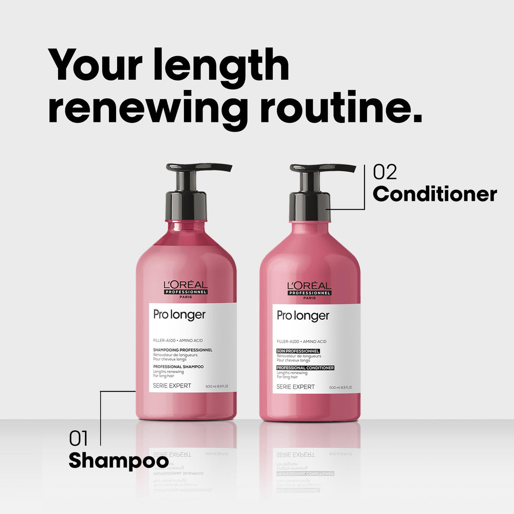 Shampoo rinse action demonstrating gentle cleansing for fine ends