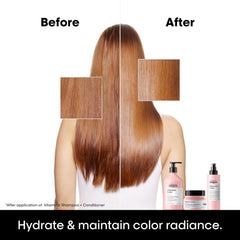 Learn about the creamy texture of the Vitamino Color Mask for detangling and smoothness