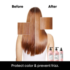 Detangling action of Vitamino Color leaves hair smooth and easy to comb