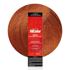 L'Oréal Technique HiColor Reds Sizzling Copper bottle shows bold, long-lasting color