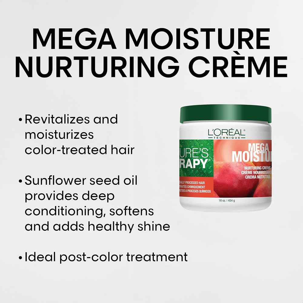 Applying Nature's Therapy Mega Moisture Creme through damp hair for detangling