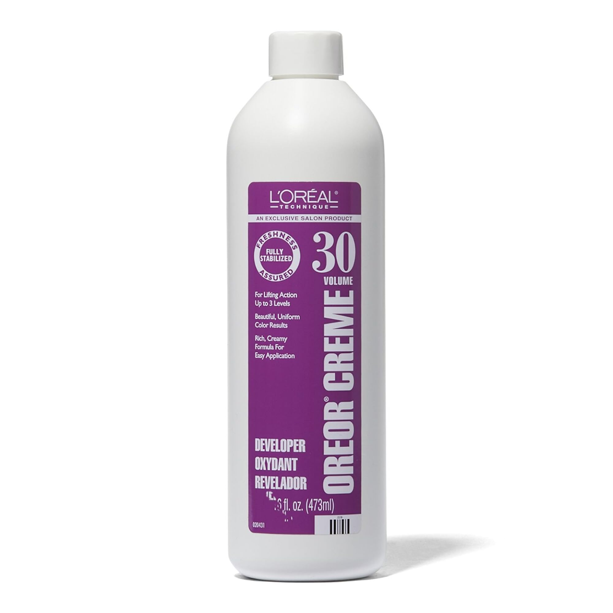 L'Oreal Technique Oreor 30 Volume bottle for even lift and uniform color